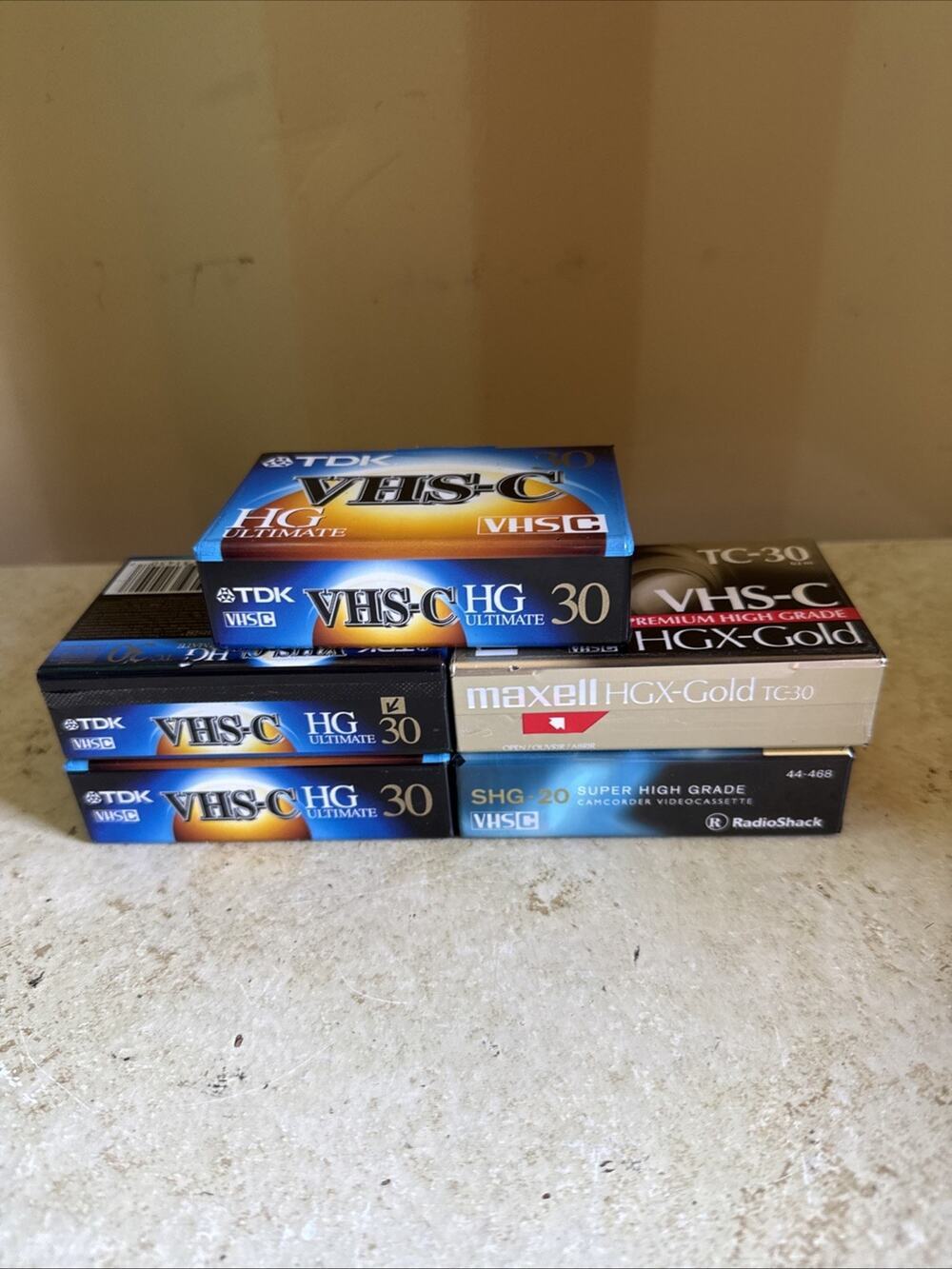 Maxwell Radio Shack And TDK VHS-C Tapes Lot Of 5